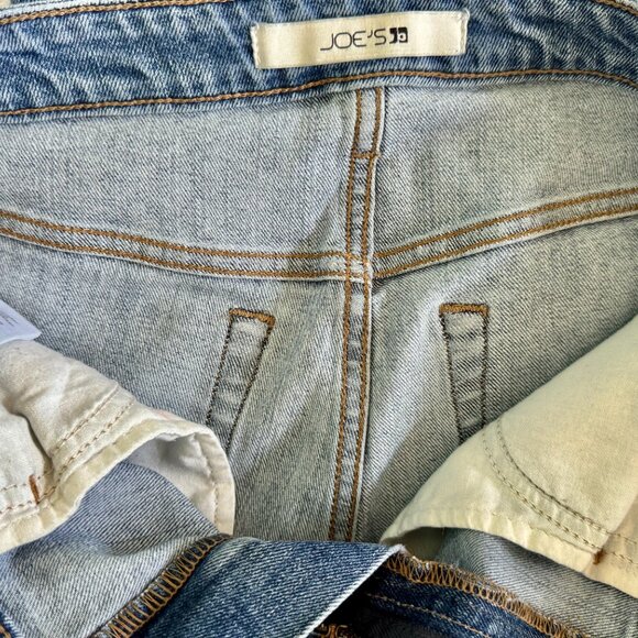 Joe’s Jeans High Rise Skinny Ankle Wheaton Raw Hem Blue Denim Women's Size 27 - Picture 7 of 14